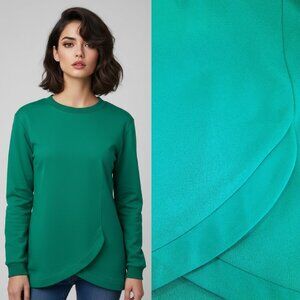 Vtg 80s teal formal sweater - Caron brand